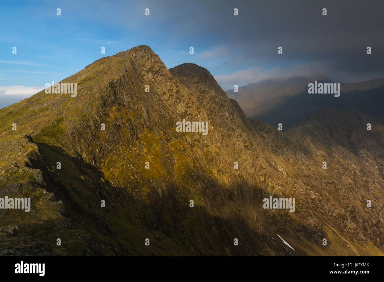 O Lliwedd et Snowdon Banque D'Images