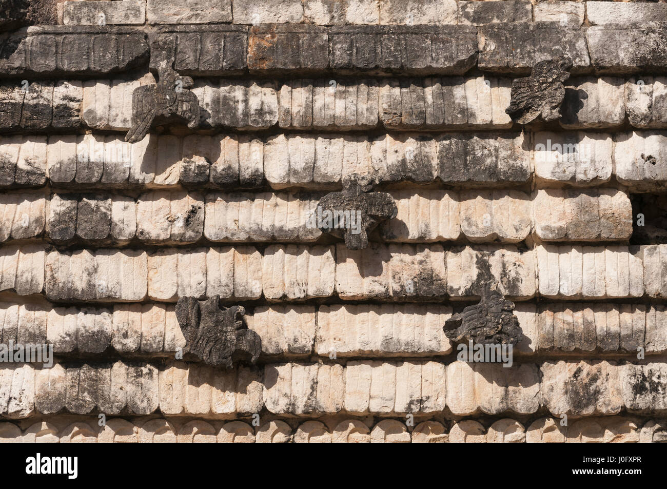 Le Mexique, Yucatan, site maya d'Uxmal, Casa del Adivino, Temple d'oiseaux Banque D'Images