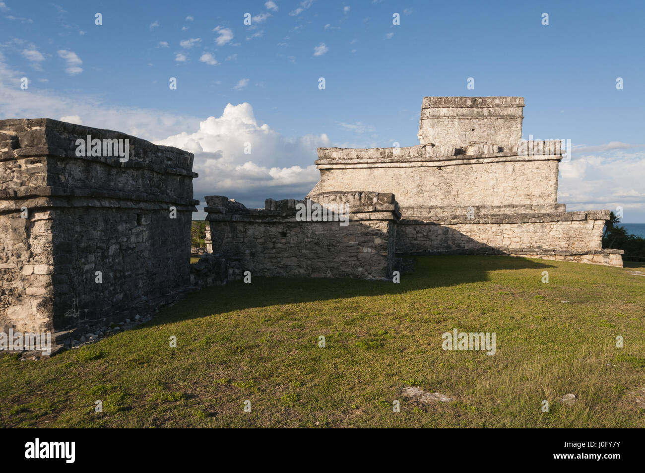 Le Mexique, Yucatan, Quintana Roo, Tulum, site Maya El Castillo Banque D'Images