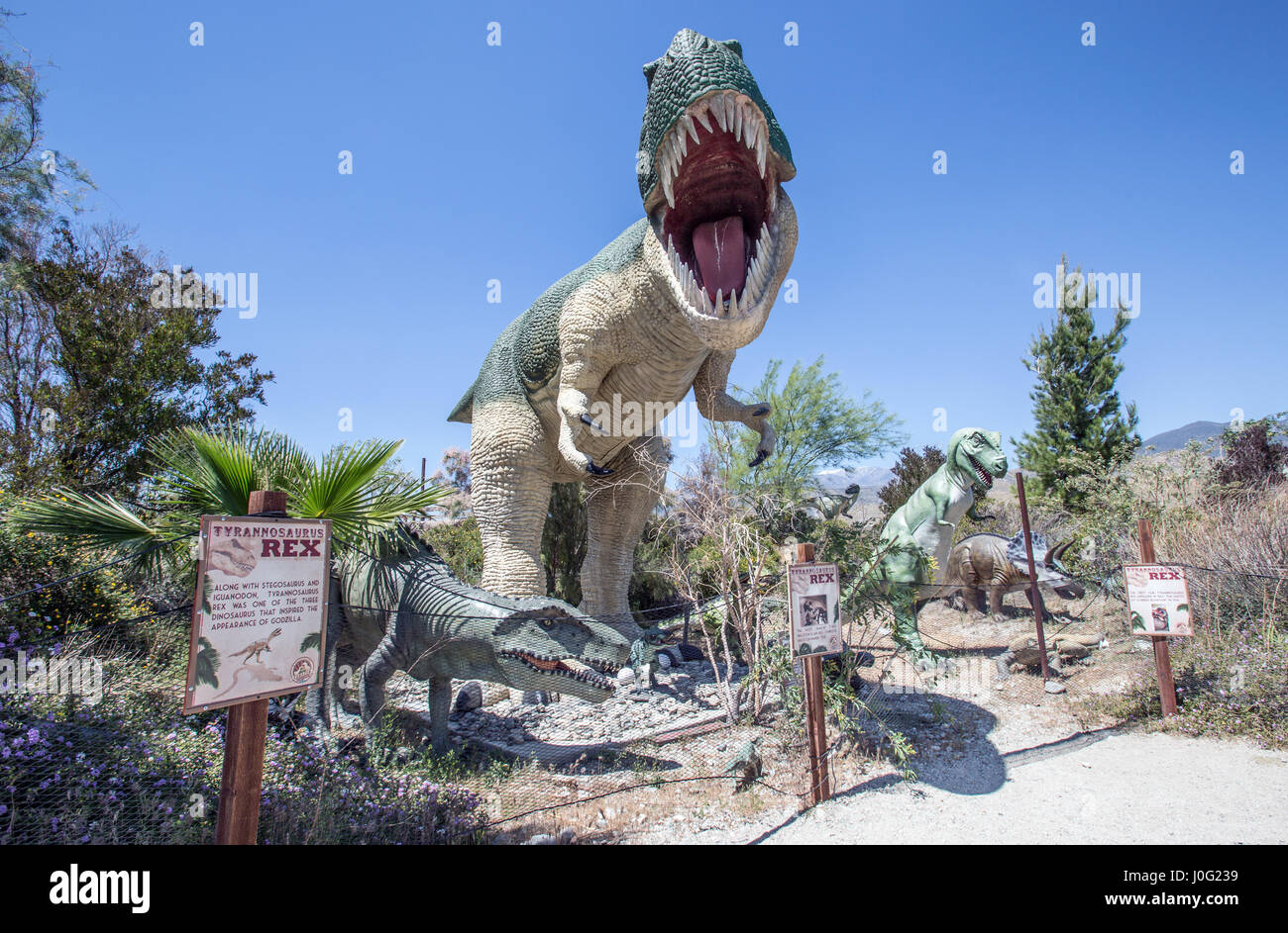 Les Dinosaures Cabazon roadside attraction à Cabazon, California Banque D'Images