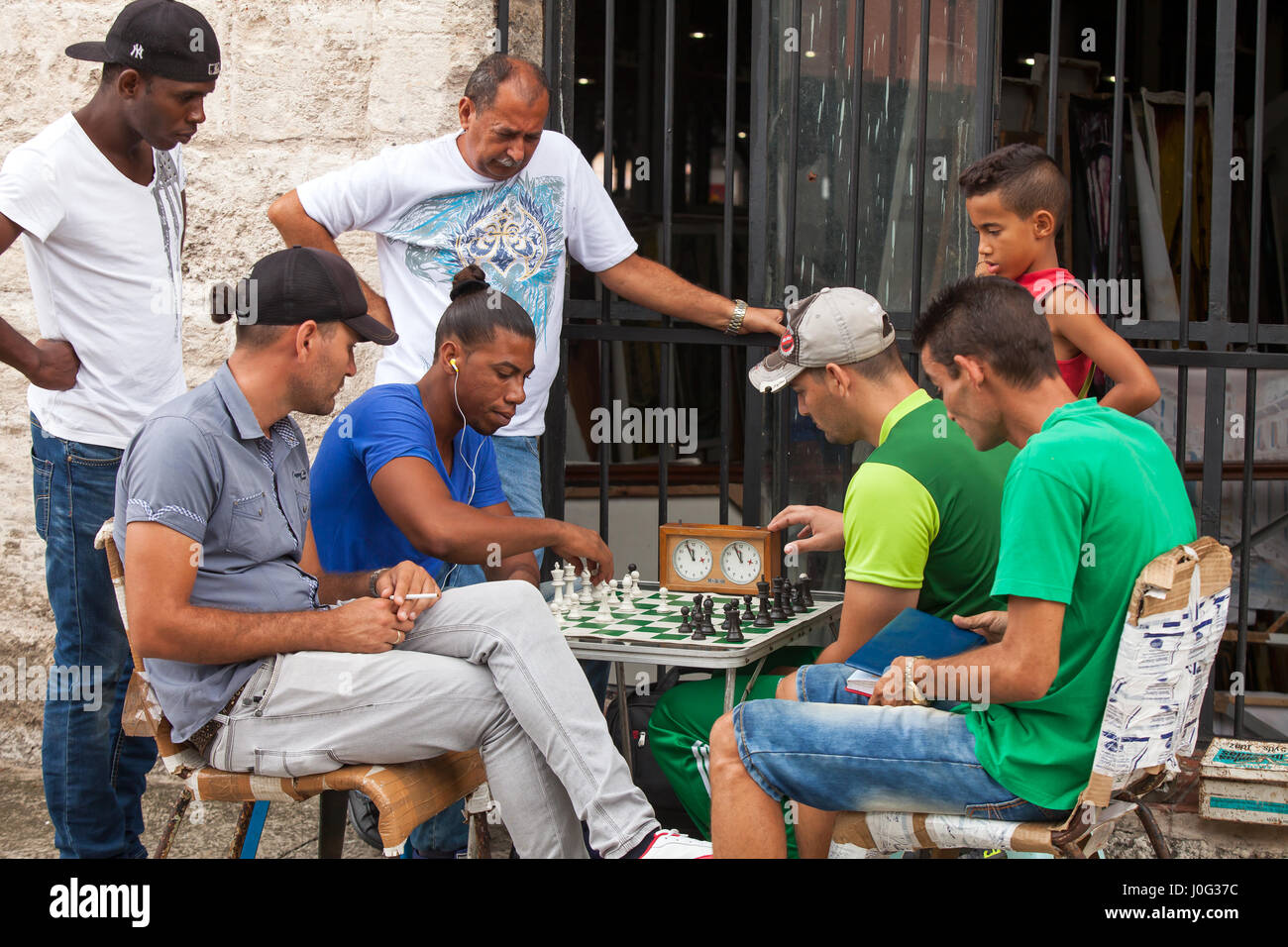 Jeu d'échecs, La Havane, Cuba Banque D'Images