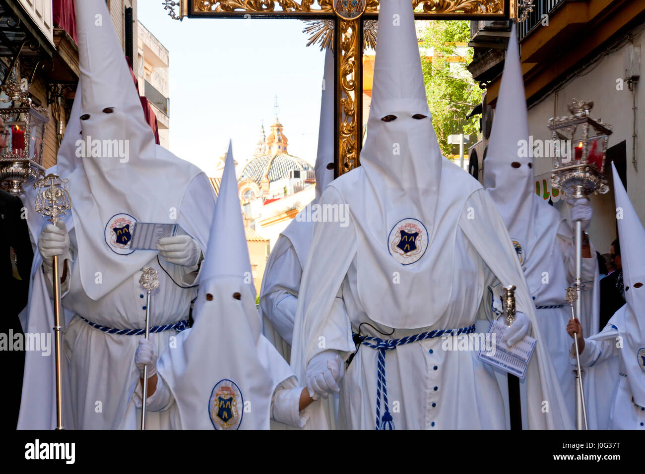 La Semana Santa de Séville Andalousie Espagne Pâques Fiesta Banque D'Images