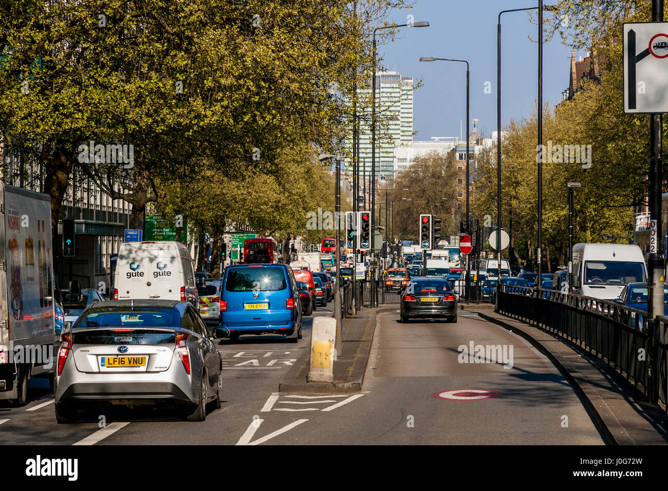 Le Marylebone Road, Londres, Angleterre Banque D'Images