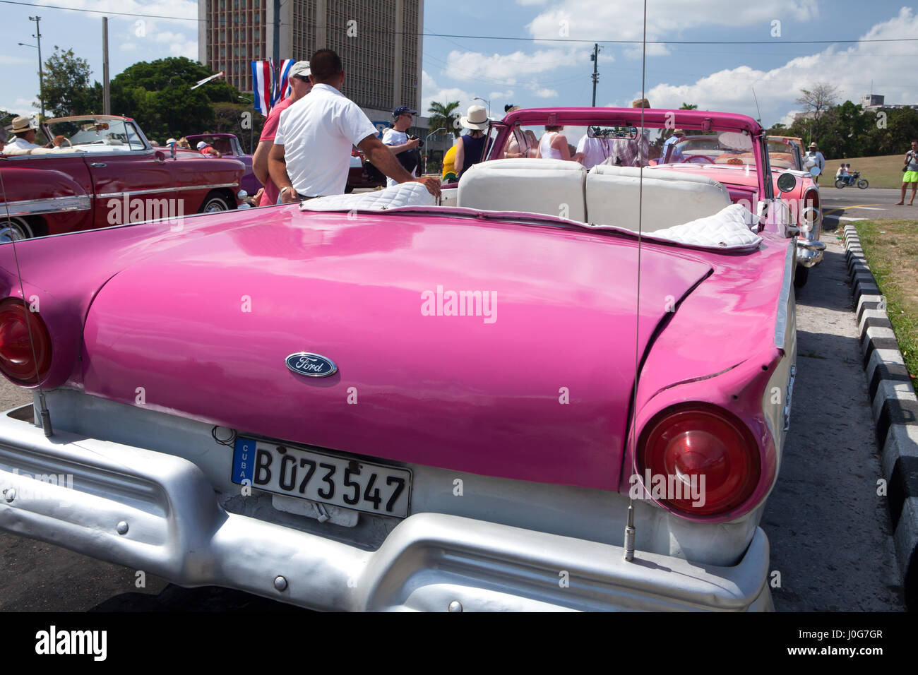 Classic American car, taxi, La Havane, Cuba Banque D'Images