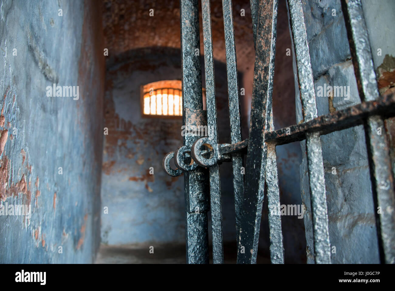 L'Inde, l'île d'Andaman, Port Blair. Tristement célèbre prison cellulaire National Monument aka Kala Pani. Infâme prison coloniale britannique utilisé par l'exil de pol Banque D'Images