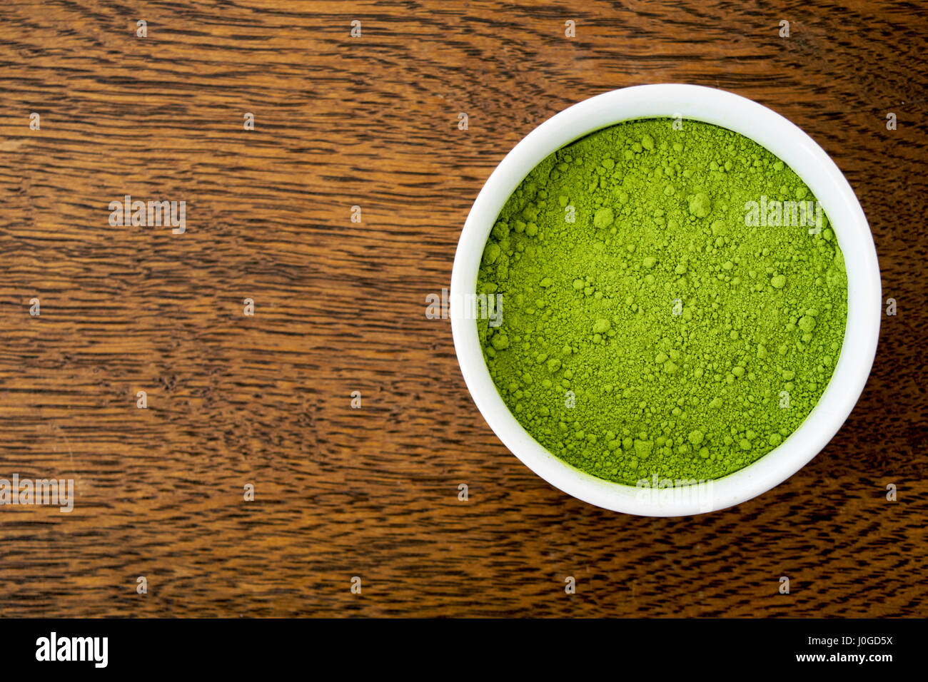 La poudre de thé vert matcha Banque D'Images