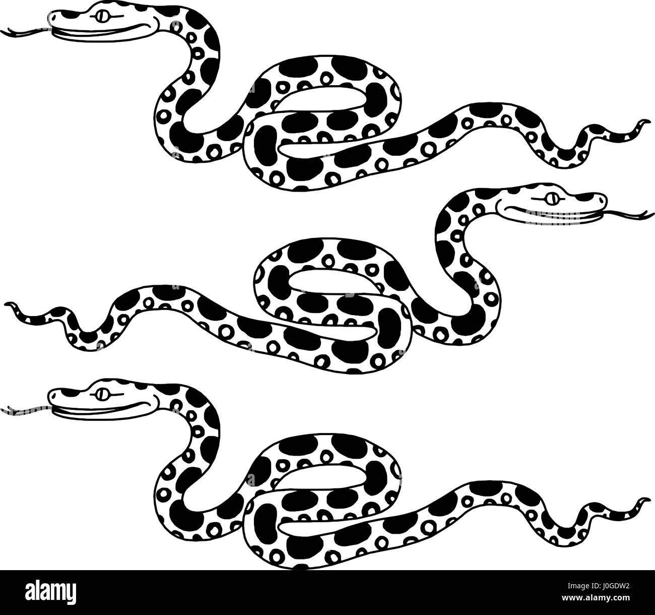 Vector illustration de serpent tropical Illustration de Vecteur