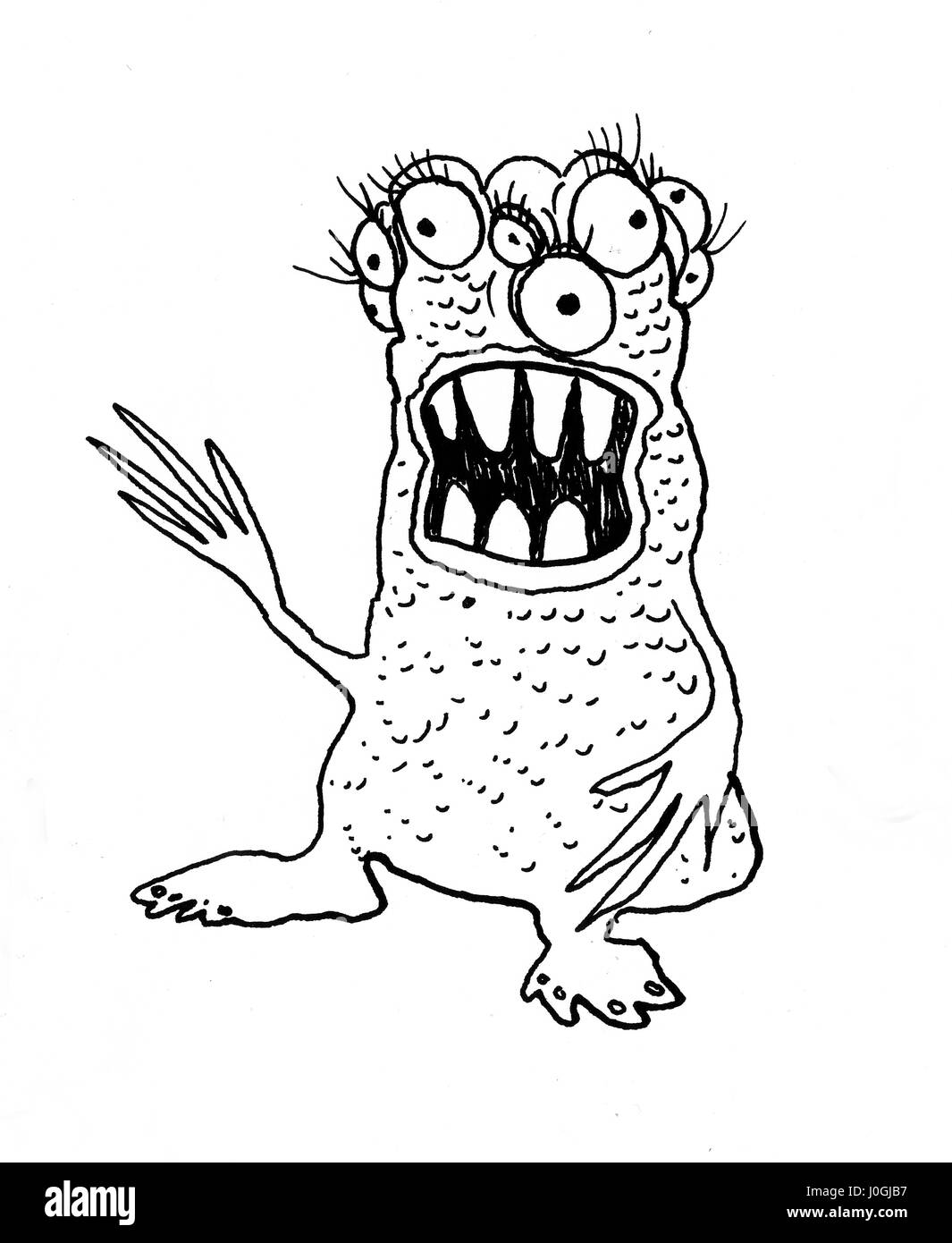 Monstre dessiné Banque D'Images