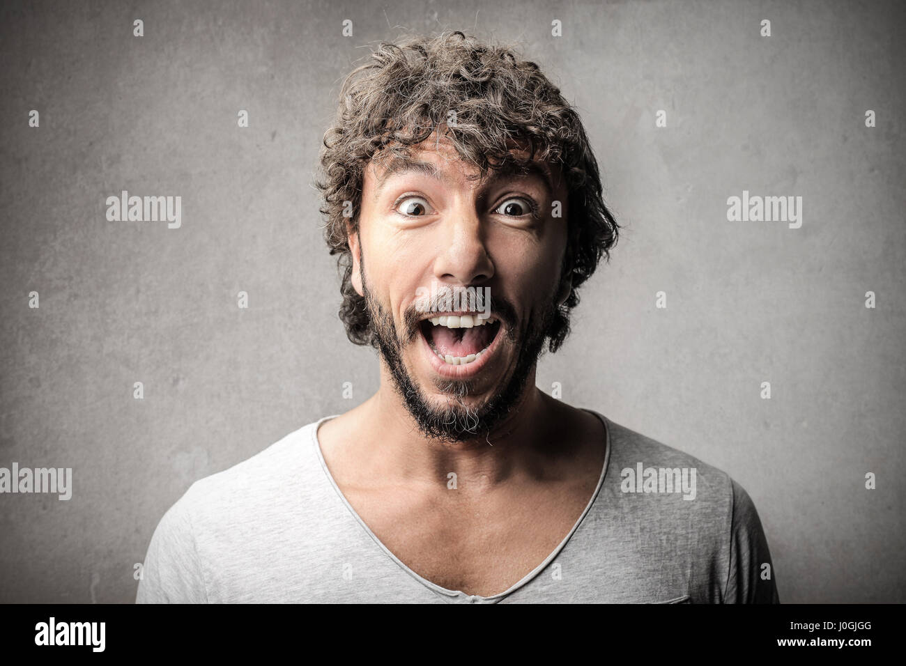 Heureux l'homme à la Banque D'Images