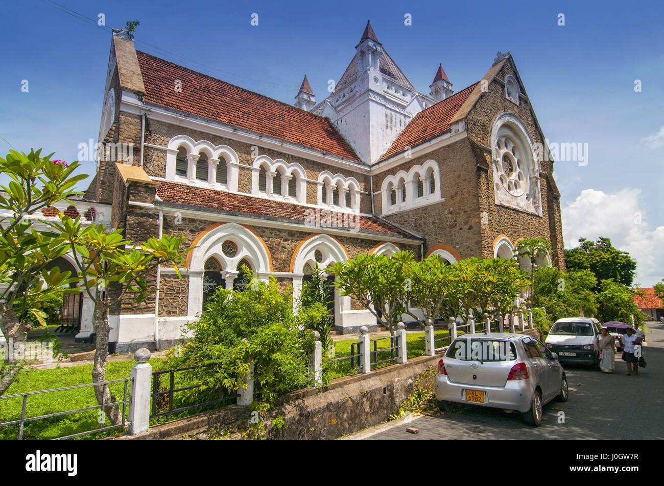 L'église anglicane All Saints à Galle, au Sri Lanka. L'église a été construite en 1871 et c'est une des plus belles églises anglicanes au Sri Lanka Banque D'Images