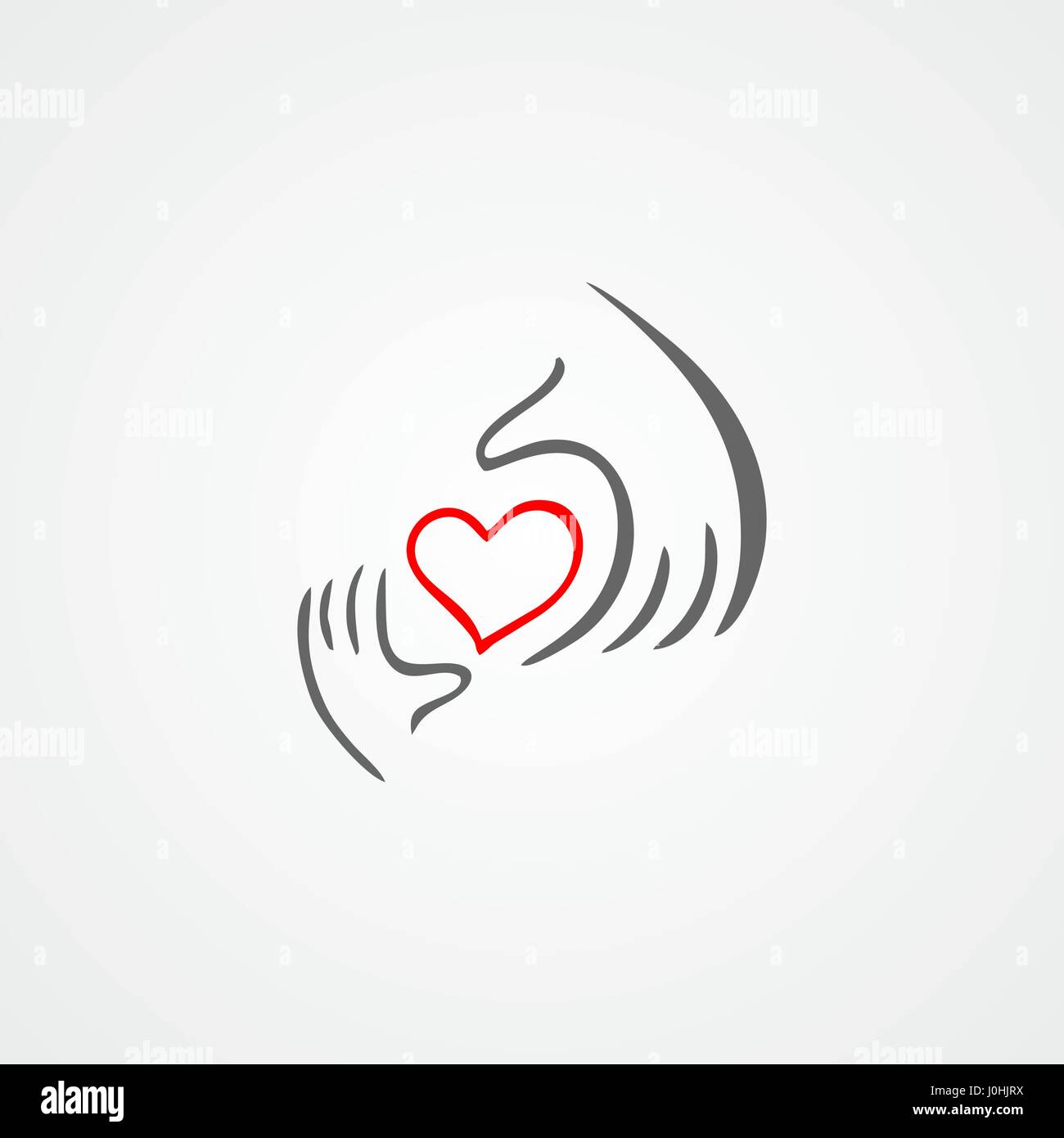 L'icône de la charité, de la santé, bénévoles, agir part logo. Illustration de Vecteur