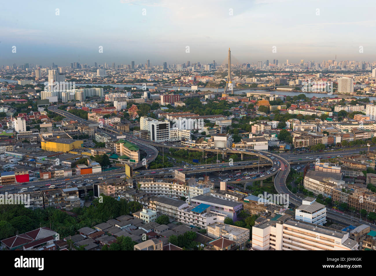 Pinklao, Rama8 Bridge, Bangkok, Thaïlande Banque D'Images