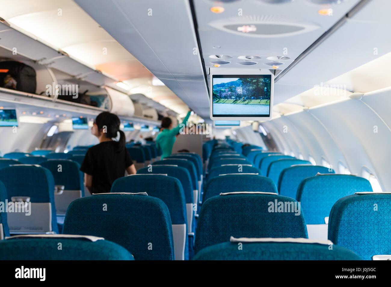 Vietnam - 8 mars 2017 : l'intérieur de Boeing, Vietnam Airlines Banque D'Images