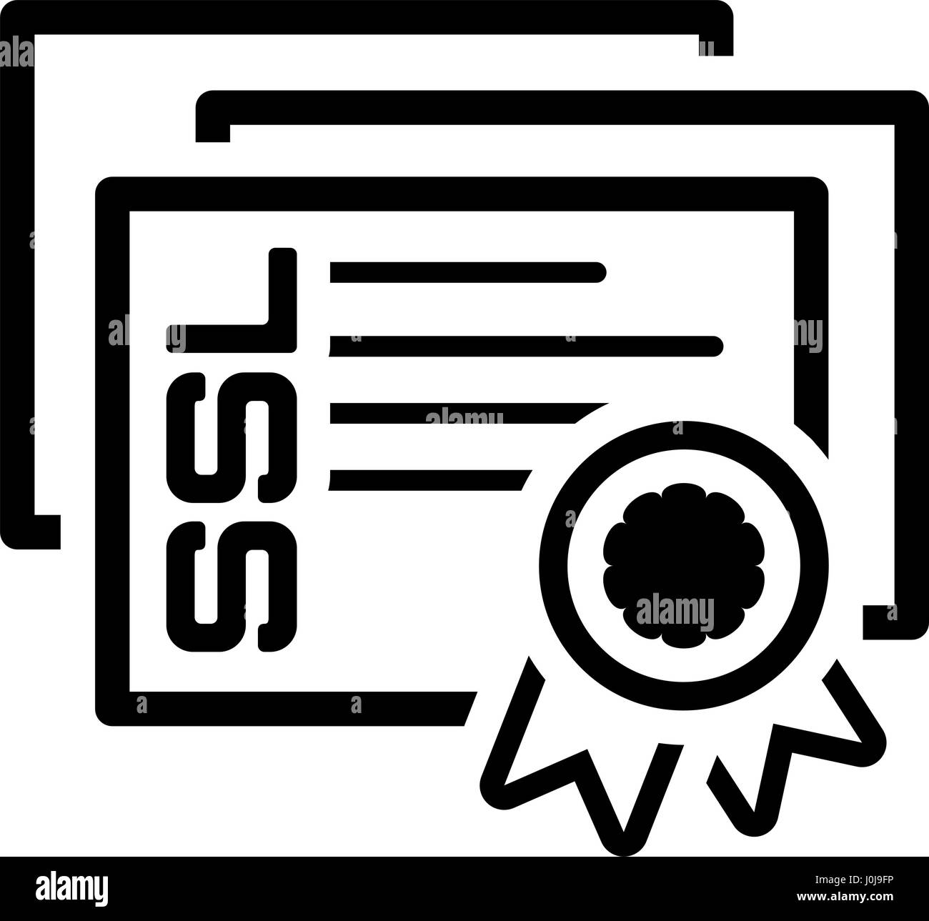 L'icône des Certificats SSL. Modèle plat. Illustration de Vecteur