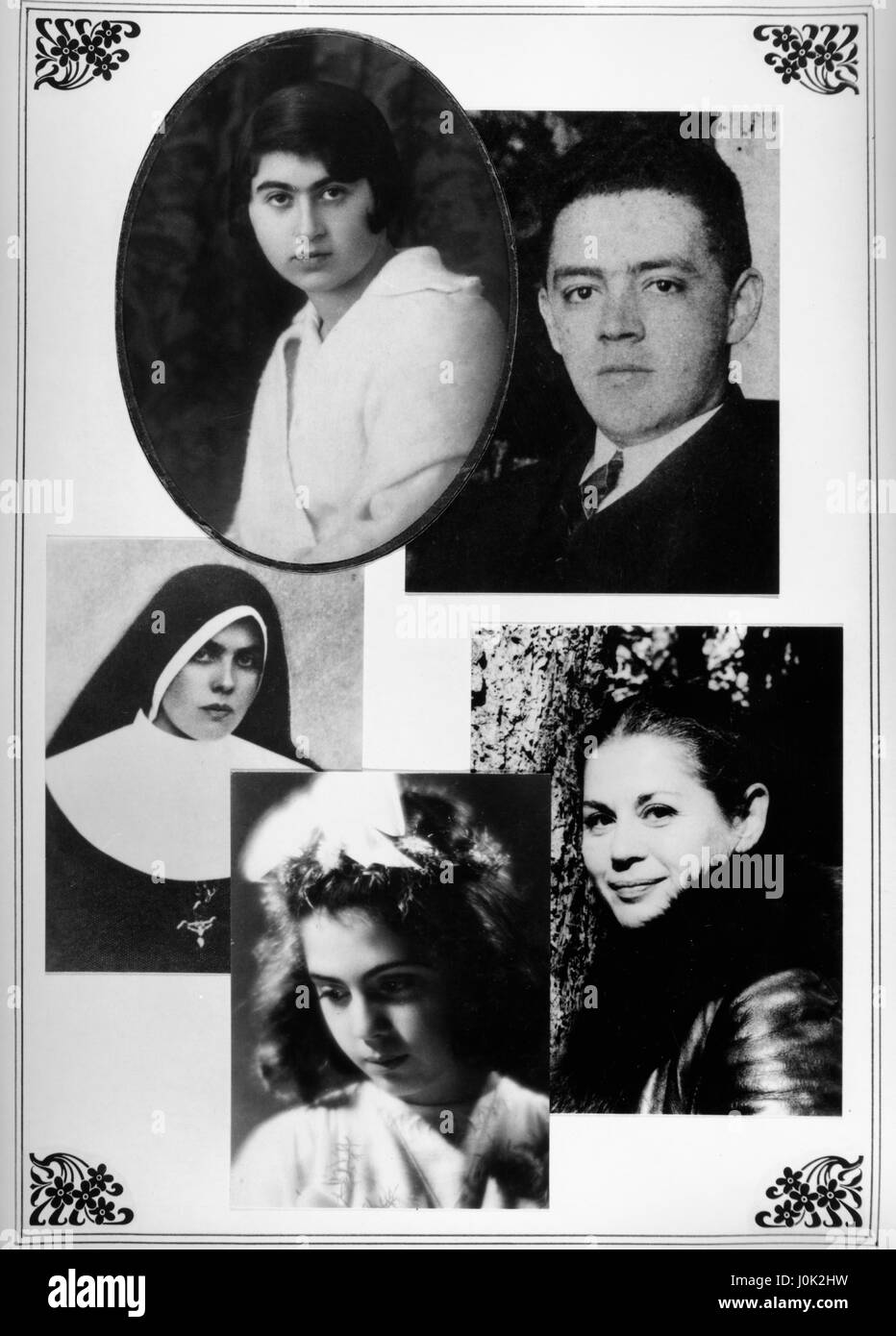 Ein Stuck Himmel Fernsehserie Deutschland 1982 Regie Franz Peter Wirth Aus Dem Familienalbum Der Autorin Janina David Oben Mutter Vater Und Celia Marek Fanziskanerin Zofia Und Janina David Photo Stock Alamy