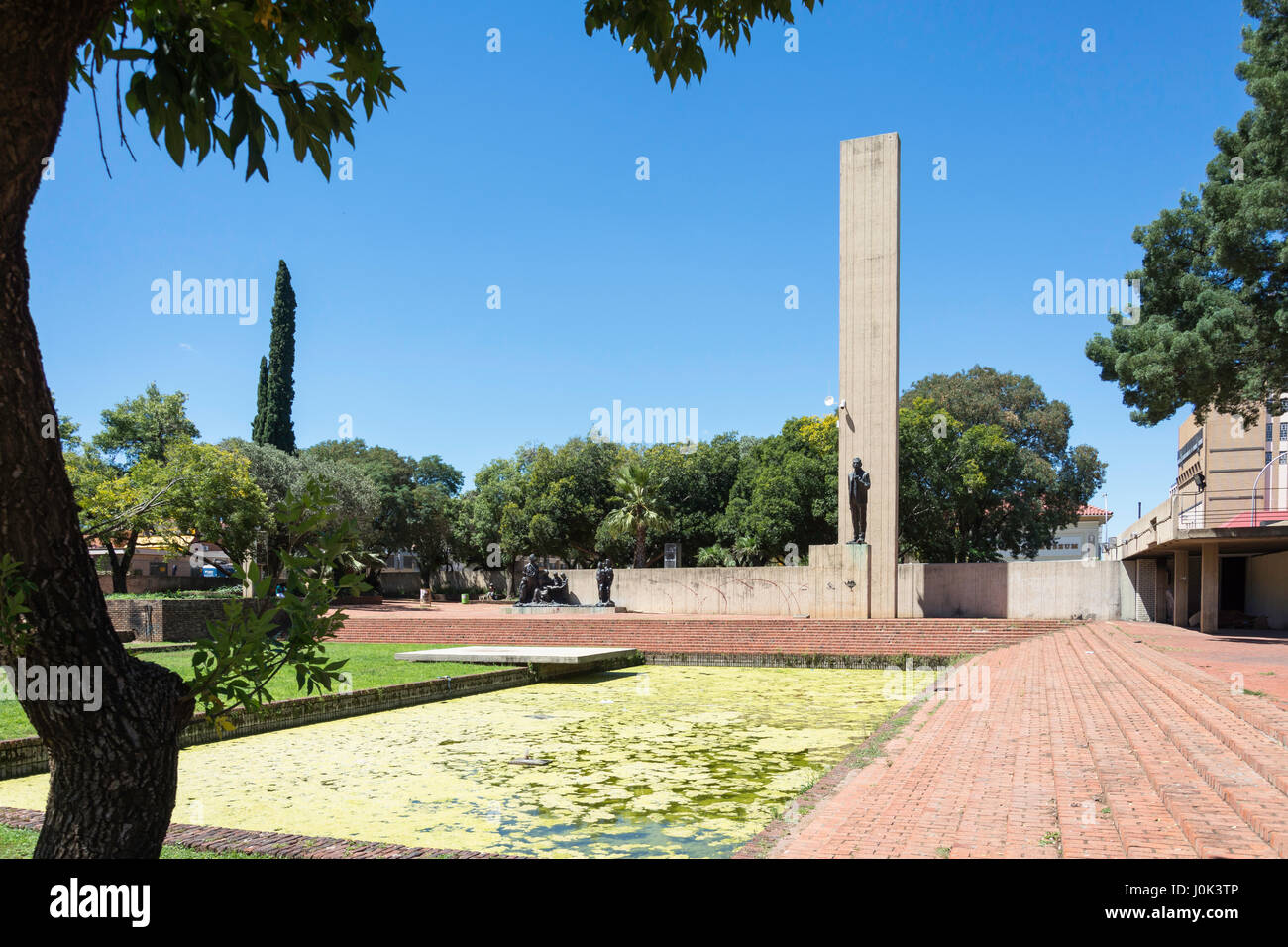 Hertzog (Plein) Square, Président Rue de marque, Bloemfontein, la Province de l'État libre, République d'Afrique du Sud Banque D'Images