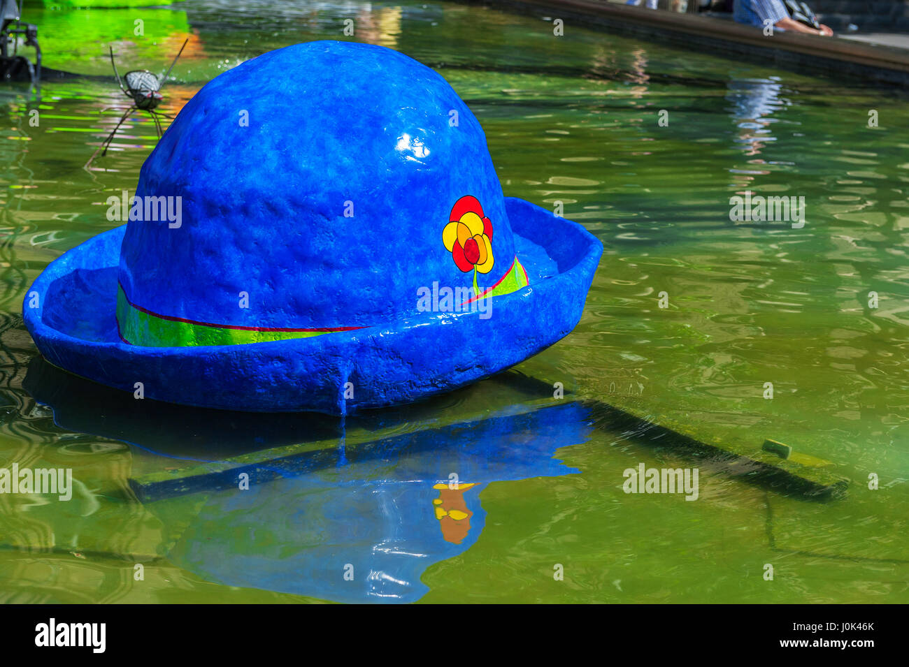 Fontaine artistique du centre George Pompidou Banque D'Images