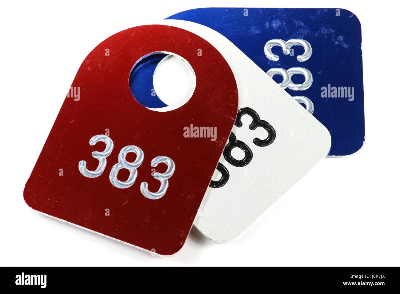 Tags isolé sur fond blanc Banque D'Images