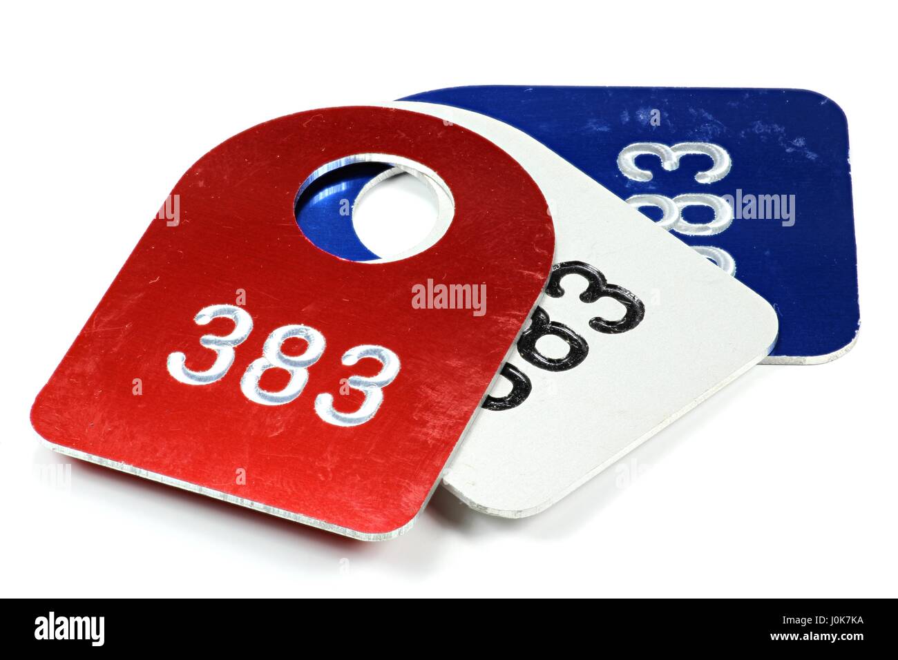 Tags isolé sur fond blanc Banque D'Images