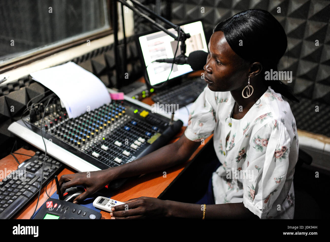 Le Soudan du Sud, la capitale Juba, Radio Bakhita une station de radio catholique Banque D'Images