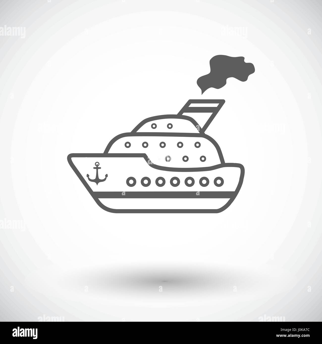 Le navire. Seule simple icône sur fond blanc. Vector illustration. Illustration de Vecteur