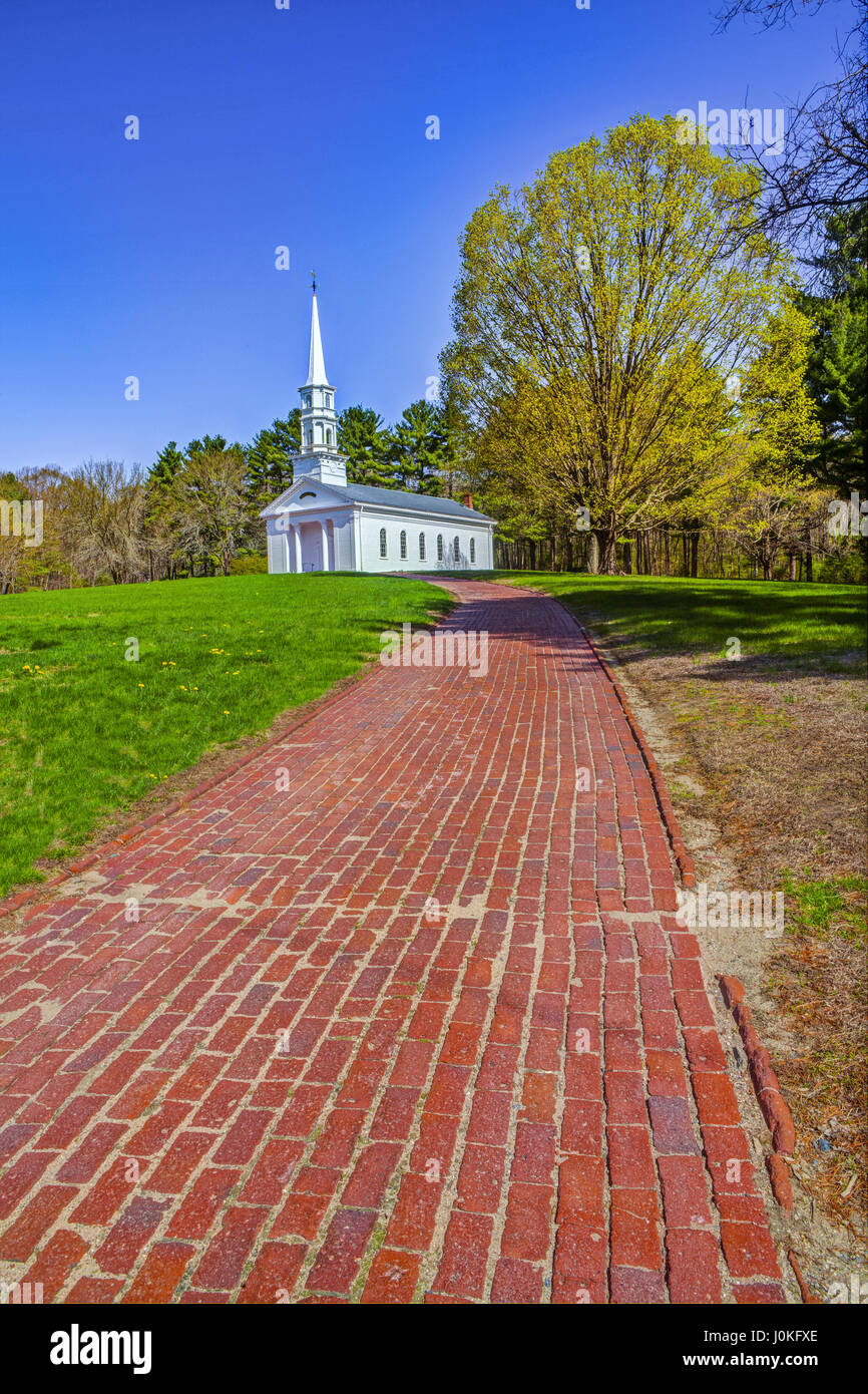 Martha Mary Chapelle, partie de Longellow's Wayside Inn complexe, à Sudbury, Massachusetts, United States. Banque D'Images