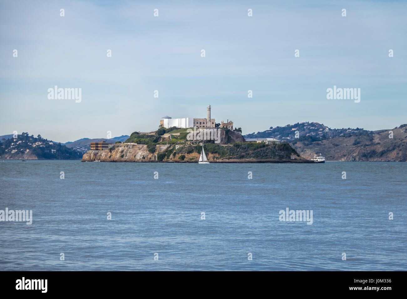 L'île d'Alcatraz - San Francisco, California, USA Banque D'Images