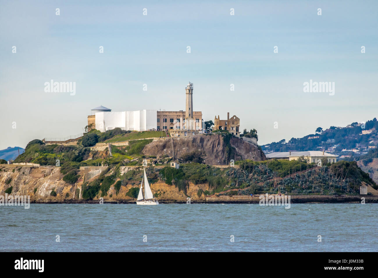 L'île d'Alcatraz - San Francisco, California, USA Banque D'Images