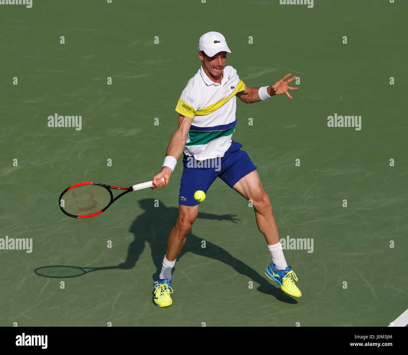 Roberto Bautista-Agut (ESP) en action Banque D'Images