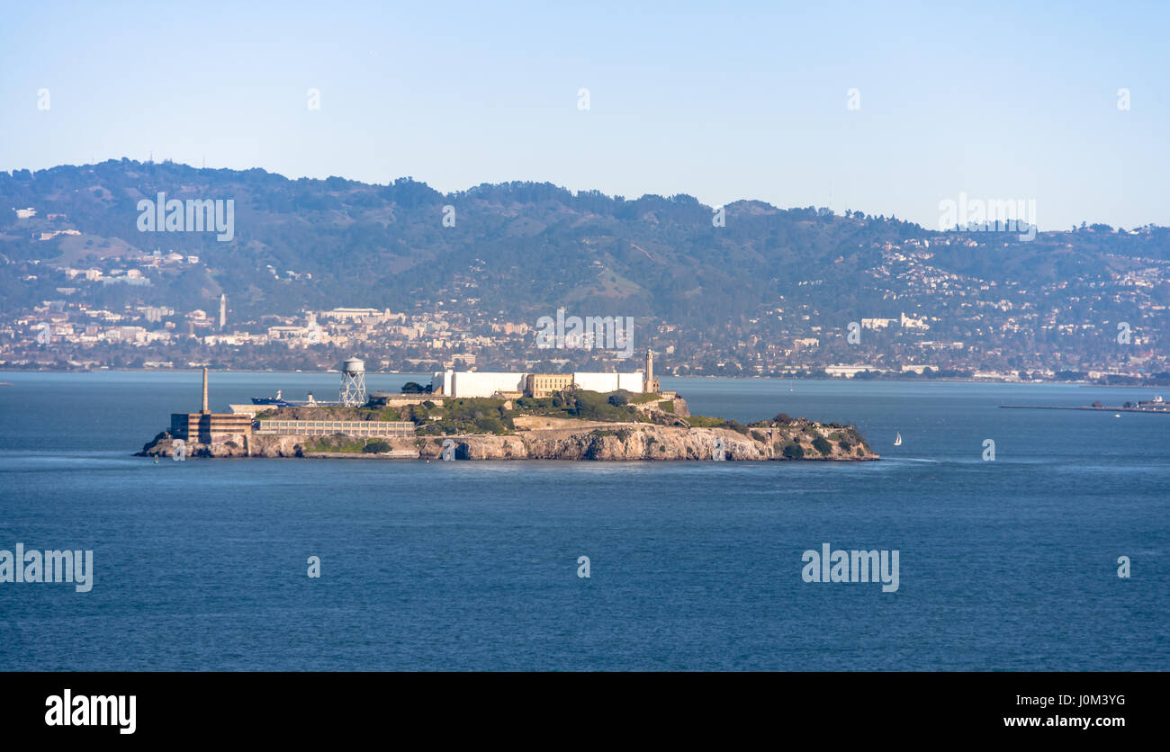 L'île d'Alcatraz - San Francisco, California, USA Banque D'Images