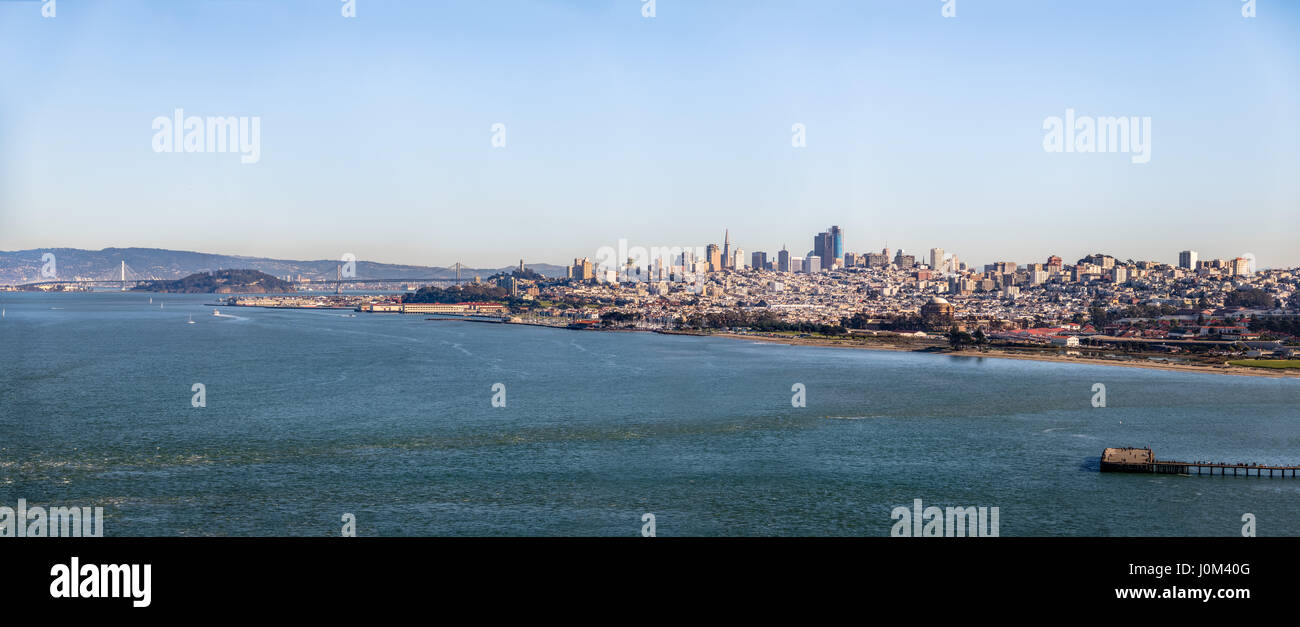 Vue panoramique sur le centre-ville de San Francisco - San Francisco, California, USA Banque D'Images