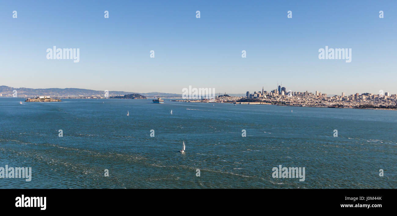 Vue panoramique sur le centre-ville de San Francisco - San Francisco, California, USA Banque D'Images