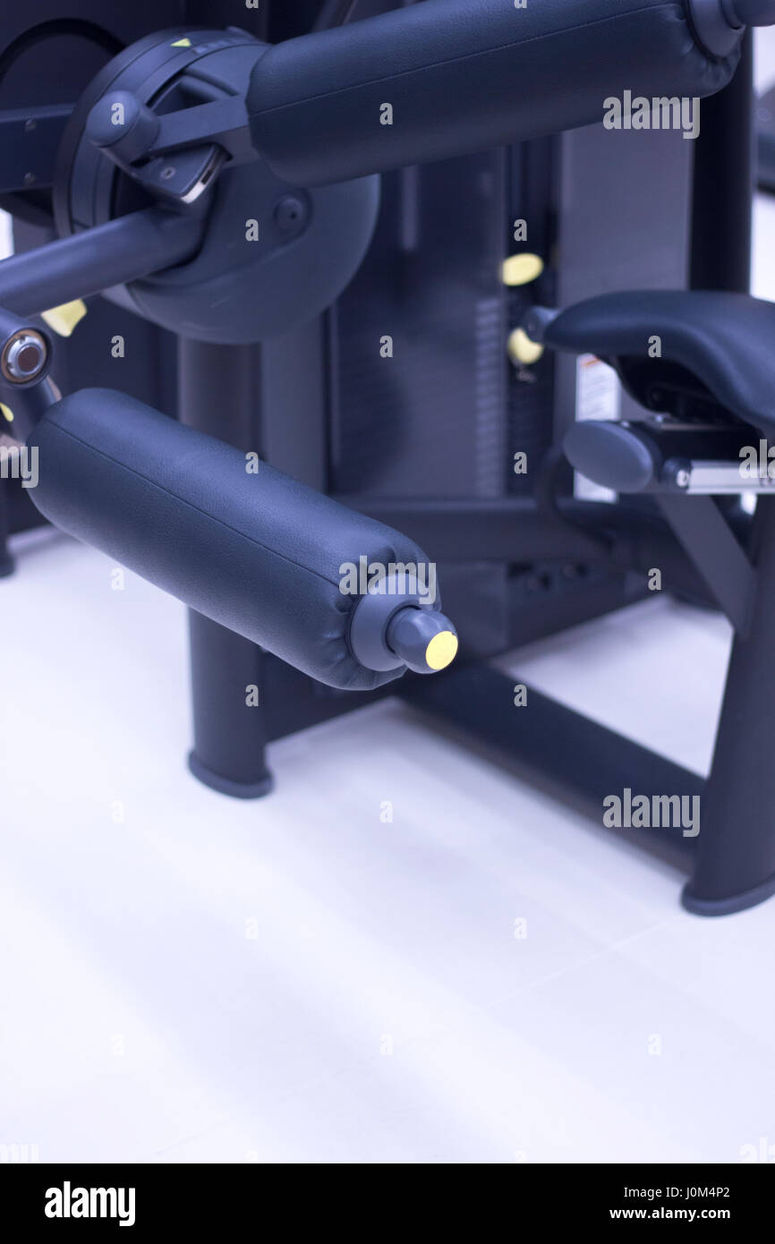 Poids de la jambe pour extension quadriceps et ischio-jambiers curl pour appareil d'entraînement de résistance. luttre Banque D'Images