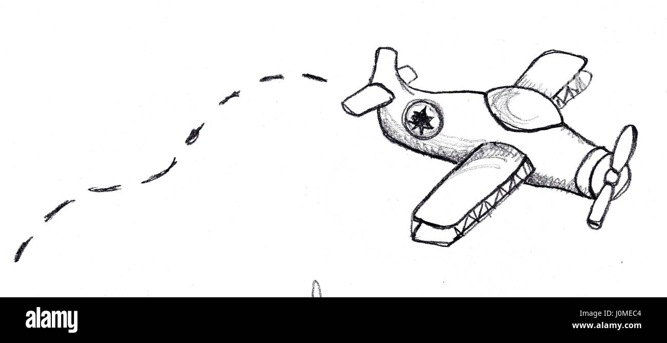 Avion dessinée Banque D'Images