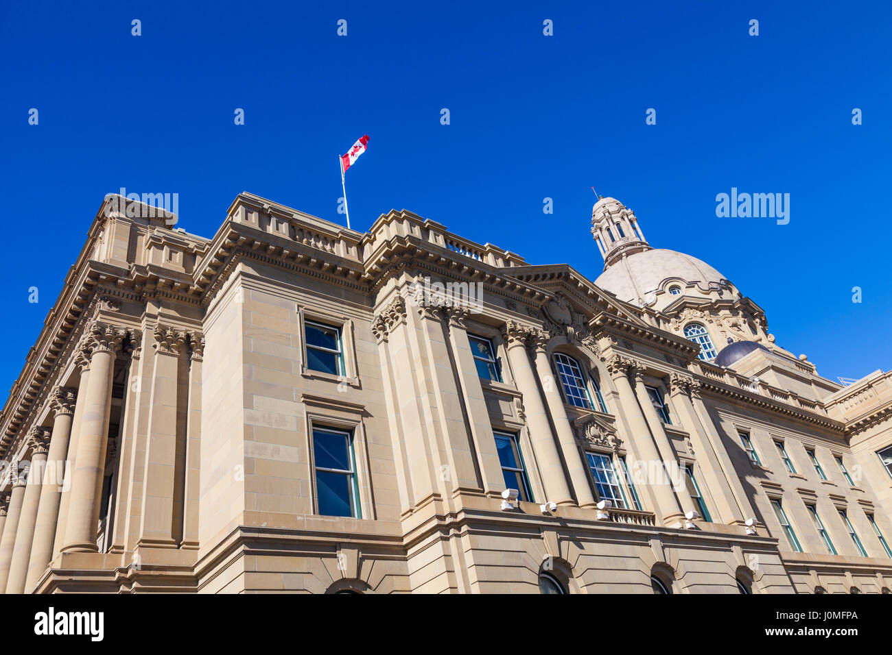 Façade et rotonde centrale de l'assemblée législative de l'Alberta à Edmonton Banque D'Images