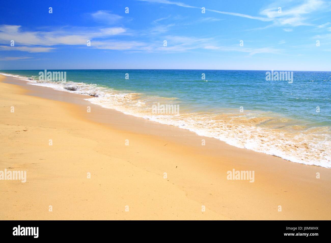 Plage de sable dans la région de l'Algarve, Portugal Banque D'Images
