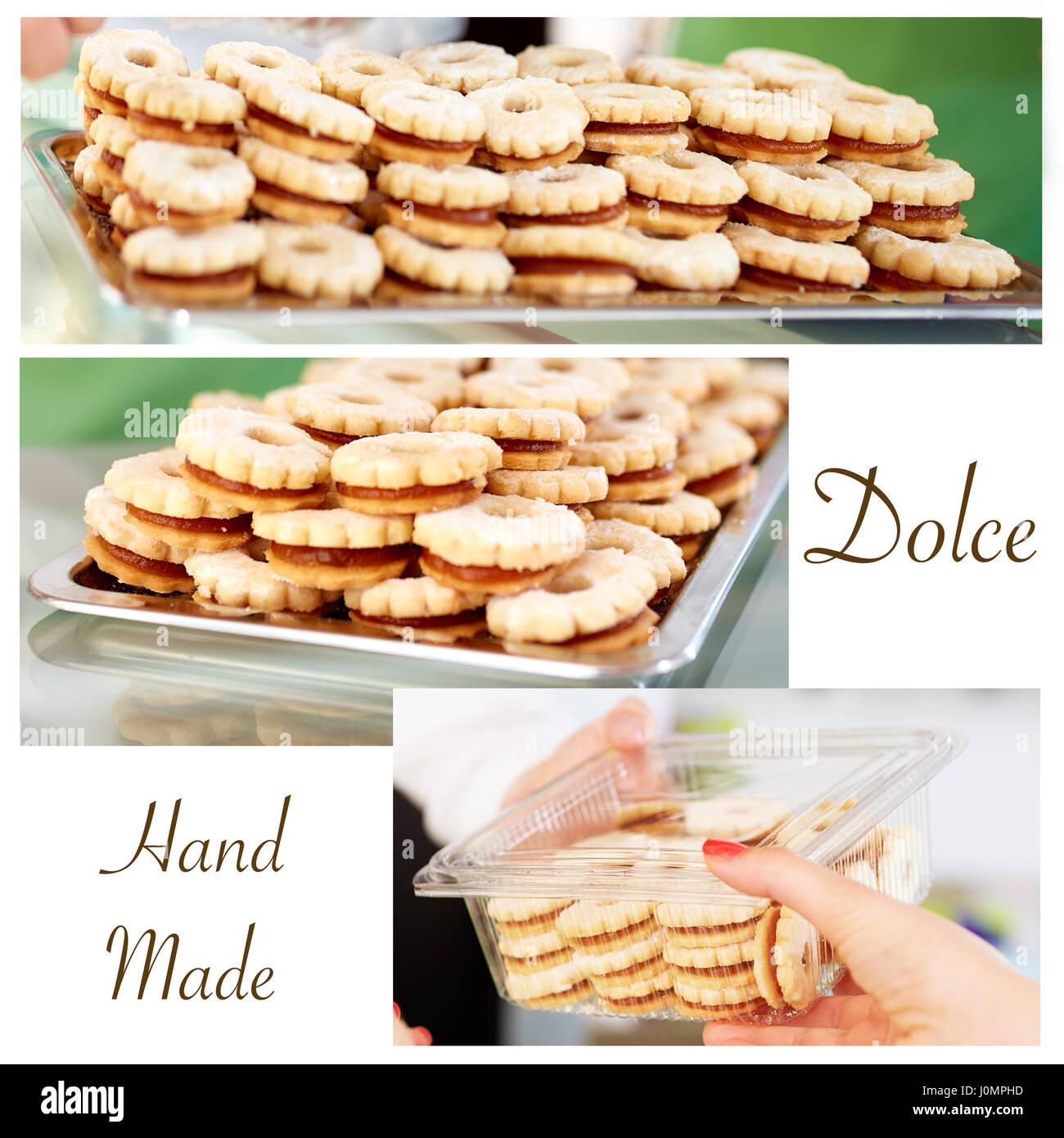 Biscuits fait maison collage Banque D'Images