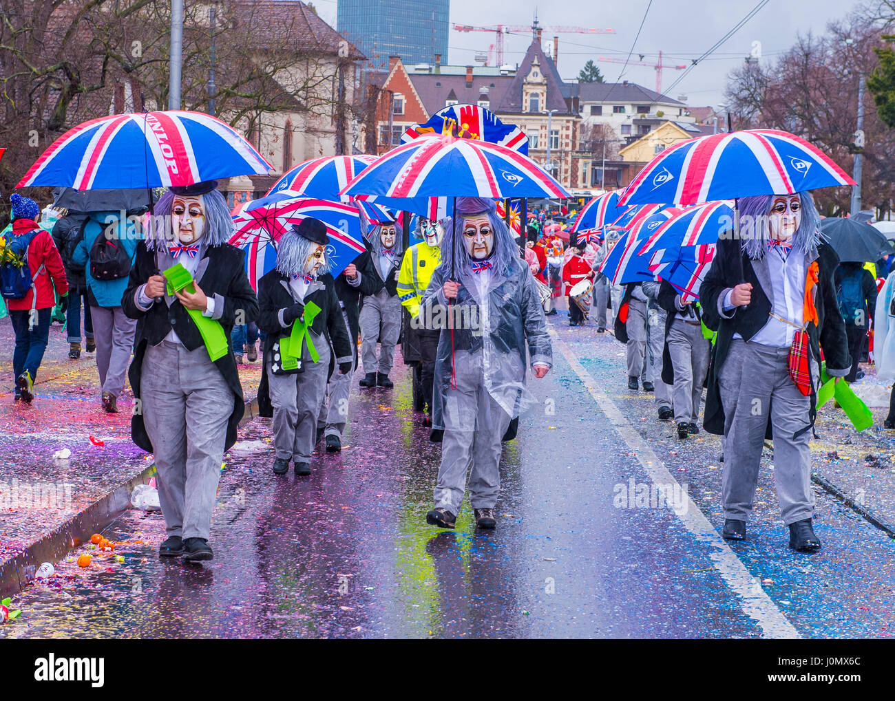 Les participants au carnaval de Bâle à Bâle , Suisse Banque D'Images