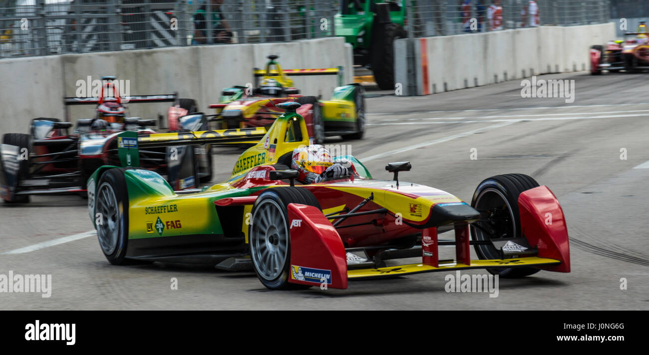 E Formula Racing dans les rues de Miami USA Banque D'Images