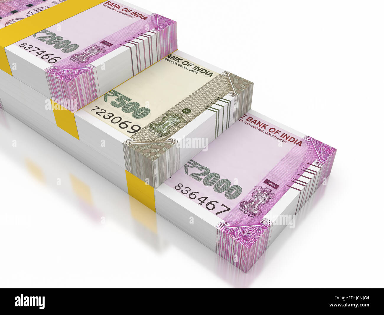 Nouvelle devise indienne - Image de rendu 3D Banque D'Images