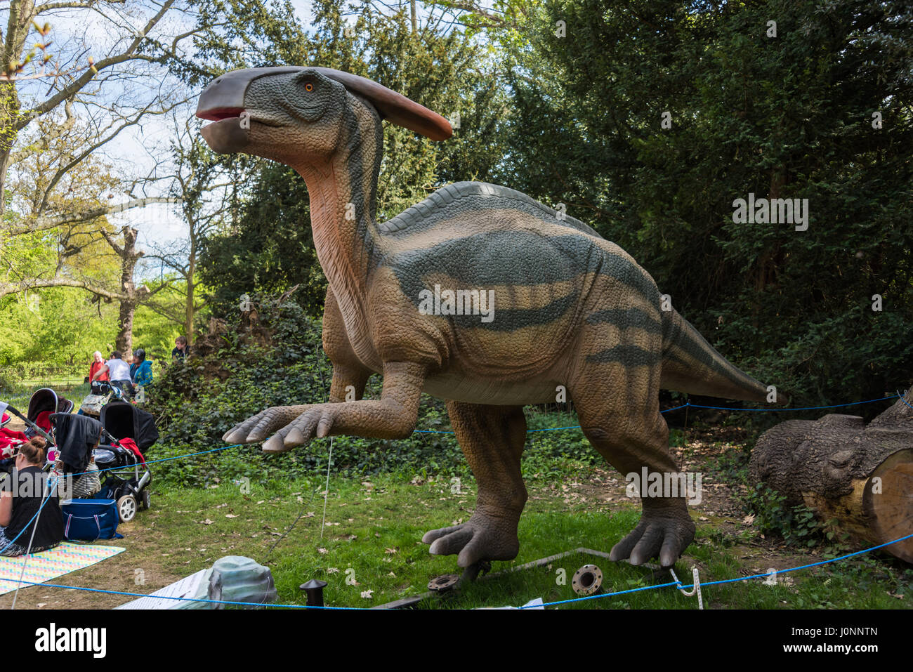 Parasaurolophus, Royaume du Jurassique, Osterley Park, Londres Banque D'Images
