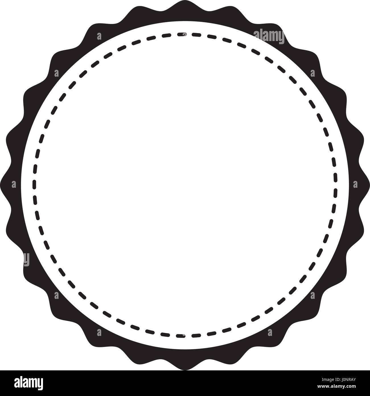 Circle seal stamp lace Illustration de Vecteur