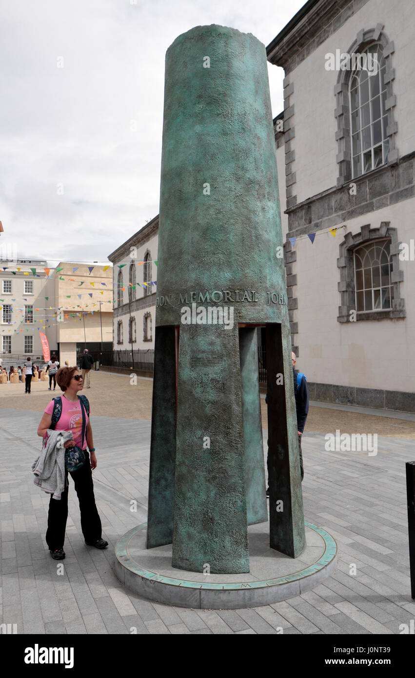 Le mémorial John Condon, un mémorial à la plus jeune soldat allié à mourir en Première Guerre mondiale (14 ans), la ville de Waterford, Waterford, Irlande, Co. (Eire). Banque D'Images