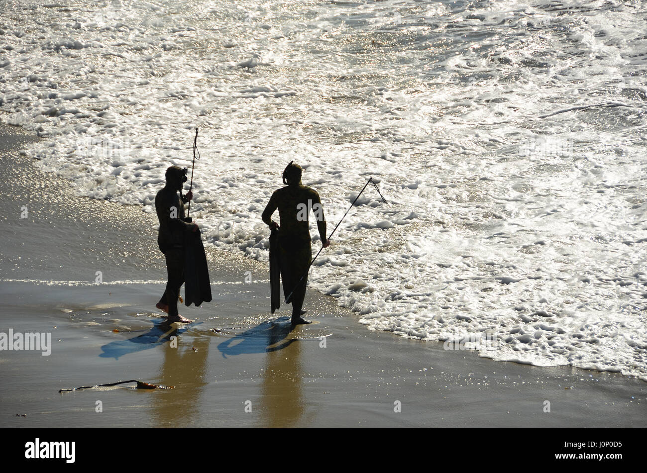 Plage des pêcheurs sur la lance à La Jolla, Californie Banque D'Images