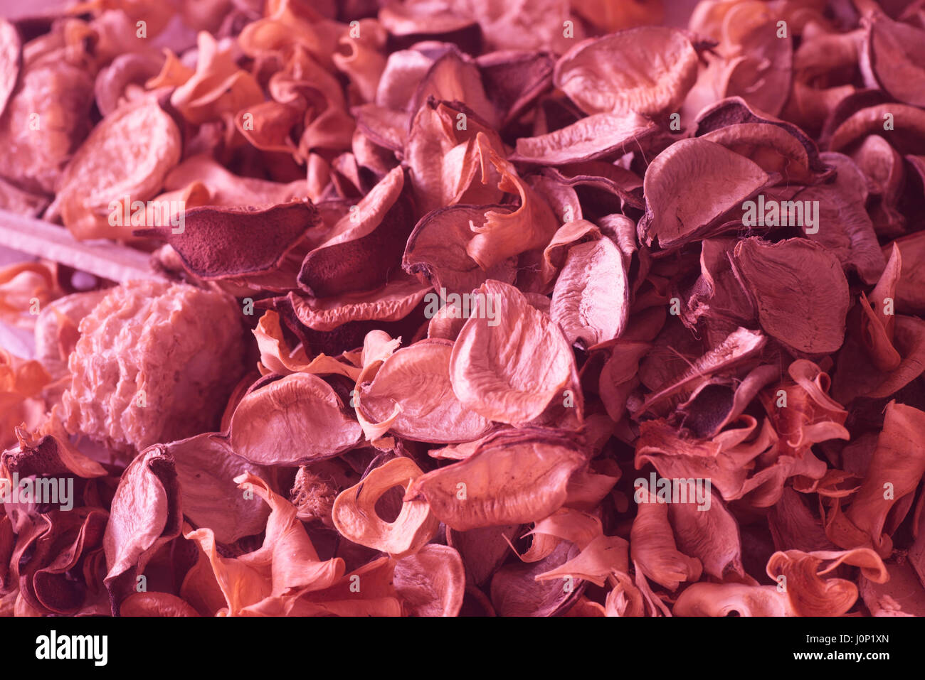 Pot pourri senteur rose séchées plantes et fleurs Banque D'Images