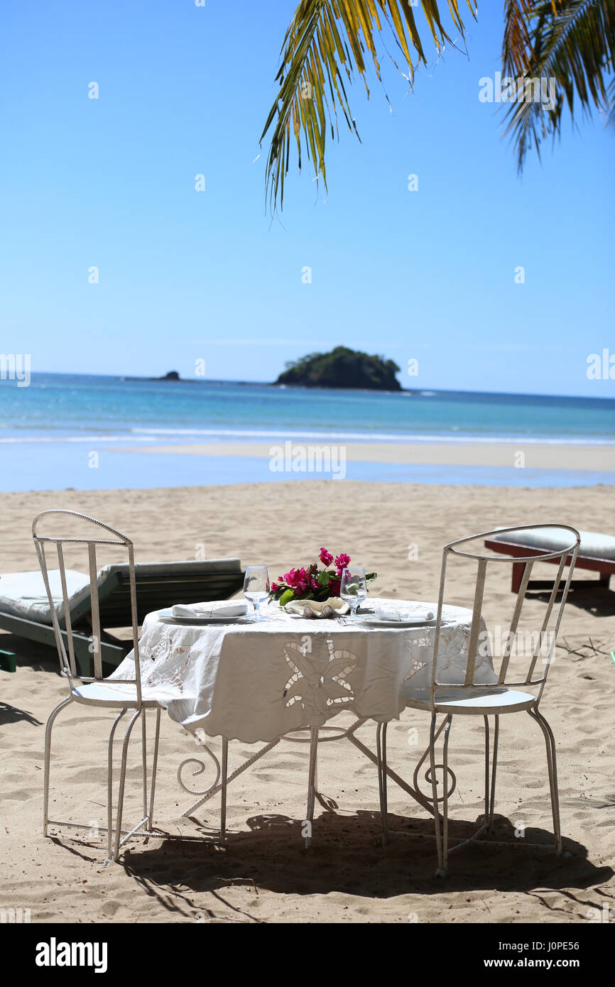 Le tableau sur la plage, Nosy Be, Madagascar Banque D'Images