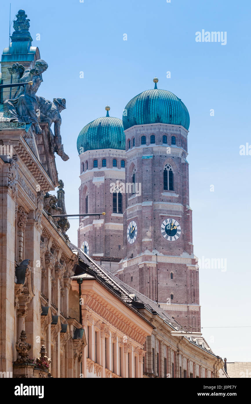 L'église de Notre-Dame (Frauenkirche) à Munich (Allemagne, Bavière). EOS 1D X Banque D'Images