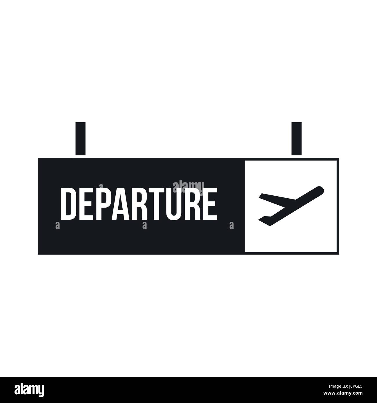 Départ de l'aéroport, l'icône de connexion simple style Illustration de Vecteur