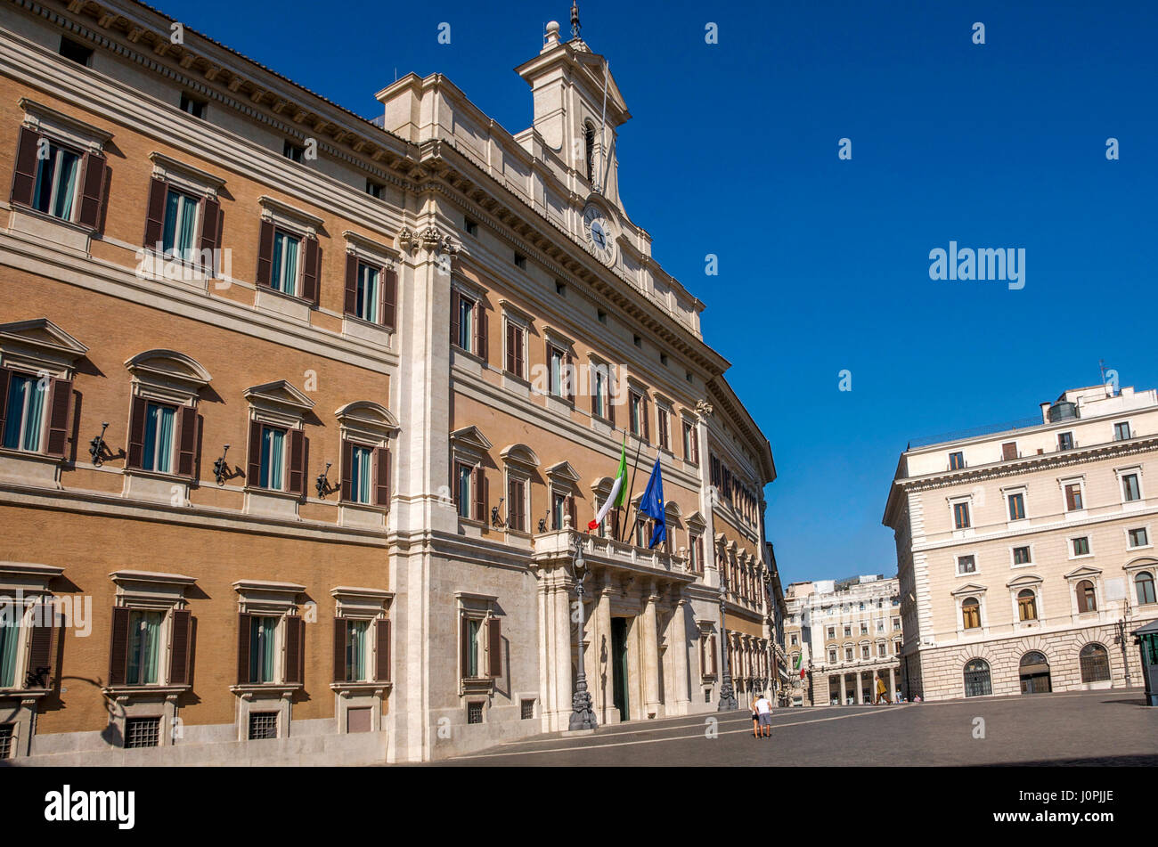 Bâtiment du Parlement italien, le Palazzo di Montecitorio, Rome, Latium, Italie, Europe Banque D'Images