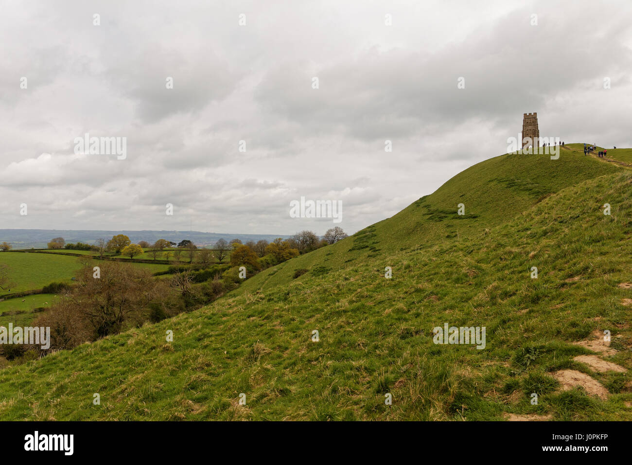 Le Néolithique Tor de Glastonbury, Somerset, England, UK Banque D'Images